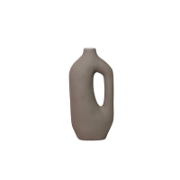 Vase en céramique marron clair H28.5 cm