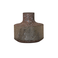 Vase en céramique argenté et marron H21.5 cm