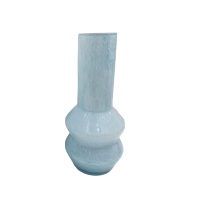 Vase en verre bleu pastel H29 cm