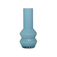 Vase en verre bleu pastel H29 cm