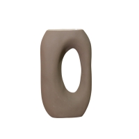 Vase en céramique marron clair H25 cm