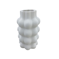 Vase en céramique blanc H30 cm