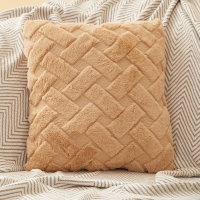 Coussin carré en tissu à motifs camel 43x43 cm
