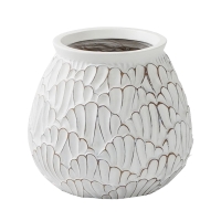 Vase en résine blanche H22 cm