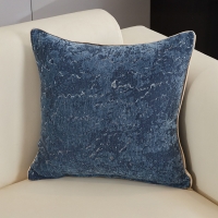 Coussin carré en tissu bleu 45x45 cm