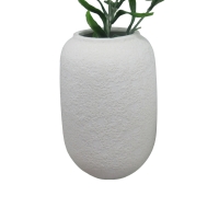 Vase en céramique blanc H26 cm