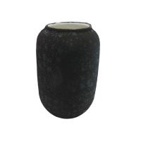 Vase en céramique noir H26 cm