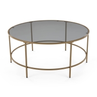 Table basse ronde noir et métal