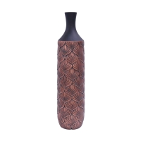 Vase XL en polyrésine noir et marron H60 cm