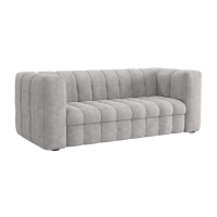 Canapé 3 places convertible rapido en tissu matelassé gris matelas 14 cm
