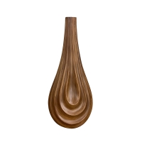 Vase goutte en polyrésine imitation bois H38 cm