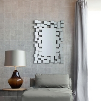 Miroir mural rectangulaire design 90x61cm