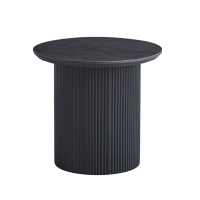 Table basse ronde couleur marron foncé D50 cm