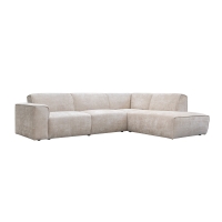 Canapé d'angle en tissu beige - Angle droit