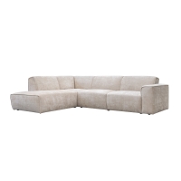 Canapé d'angle en tissu beige - Angle gauche
