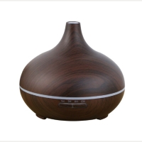Diffuseur d'huiles essentielles couleur bois noir à LED