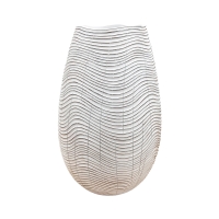 Vase design en résine blanc H30 cm