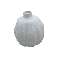 Vase en céramique blanc H19 cm