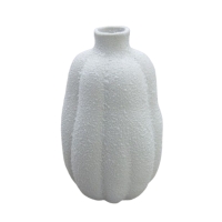 Vase en céramique blanc H25 cm