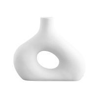 Vase en céramique blanc H23 cm