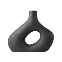 Vase en céramique noir H23 cm