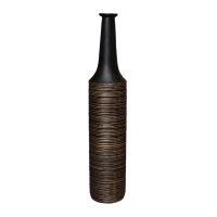 Vase en résine noir et doré H75 cm