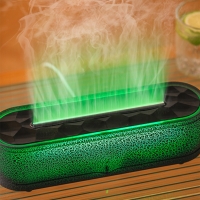 Diffuseur d'huiles essentielles avec flammes à LED noir