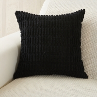 Coussin carré en tissu noir 43x43 cm