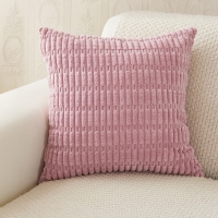 Coussin carré en tissu rose 43x43 cm