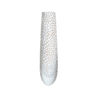 Vase décoratif en résine blanc H78 cm
