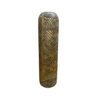 Vase XL en polyrésine vert et doré H54 cm