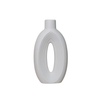 Vase en céramique blanc H27 cm