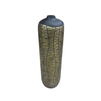 Vase en résine doré et noir H49 cm