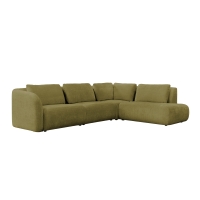 Canapé d'angle en tissu vert olive - Angle droit