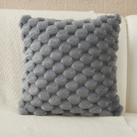 Coussin carré en tissu gris 45x45 cm