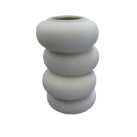 Vase en céramique blanc H23 cm