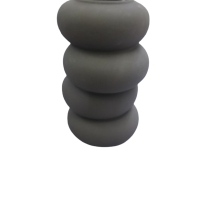 Vase en céramique marron foncé H23 cm