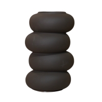 Vase en céramique marron foncé H23 cm