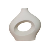 Vase en céramique beige H27 cm