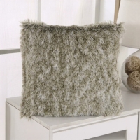 Coussin carré en tissu beige 42x42 cm
