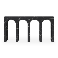Console arc marbre d'ingénierie noir