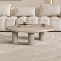 Table basse ovale couleur effet ciment