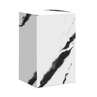 Table d'appoint marbre d'ingénierie blanc et noir