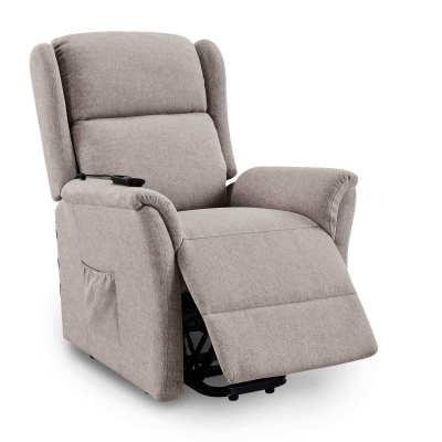 Fauteuil releveur relax à commande électrique en tissu beige