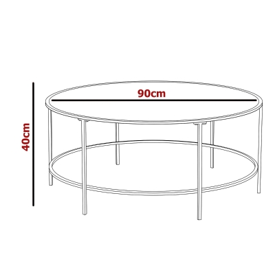 Table basse ronde noir et métal
