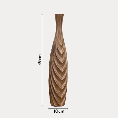 Vase haut en polyrésine imitation bois H49 cm