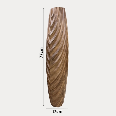 Vase XL en polyrésine imitation bois H77 cm