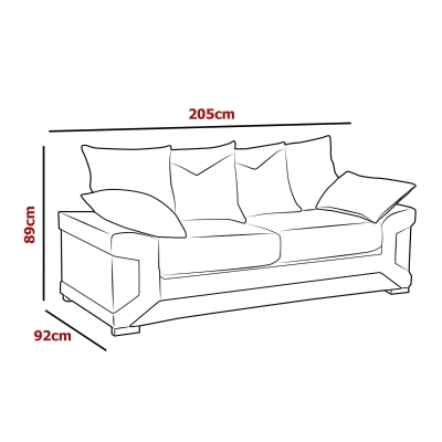Ensemble canapé 3+2 en tissu gris et noir