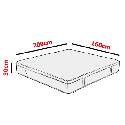 Matelas hybride mousse et ressorts ensachés 160x200 cm