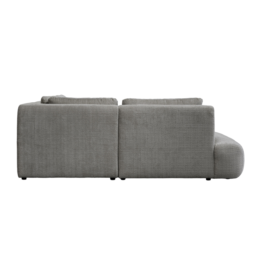 Canapé d'angle en tissu gris - Angle gauche